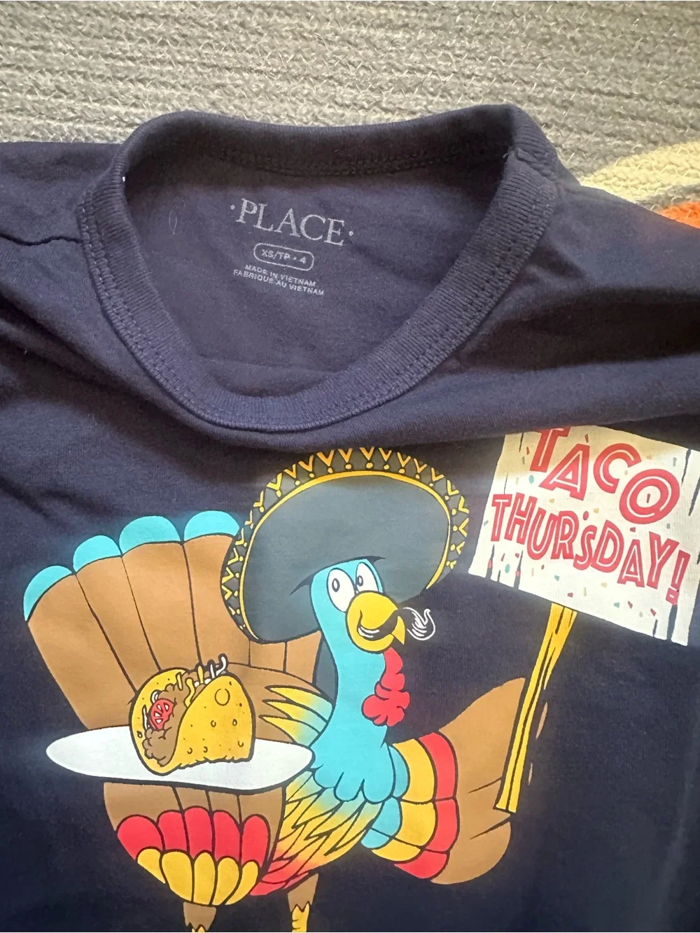 Taco Thursday Thanksgiving Turkey Long Sleeve for Kids